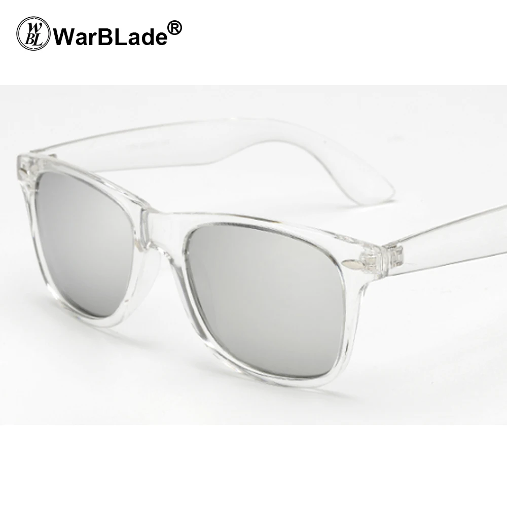 WarBLade, Ретро стиль, поляризационные солнцезащитные очки для мужчин и женщин, желтые линзы, для ночного вождения, Защитные солнцезащитные очки с заклепками, металлический дизайн, Ретро стиль, солнцезащитные очки - Цвет линз: clear silver