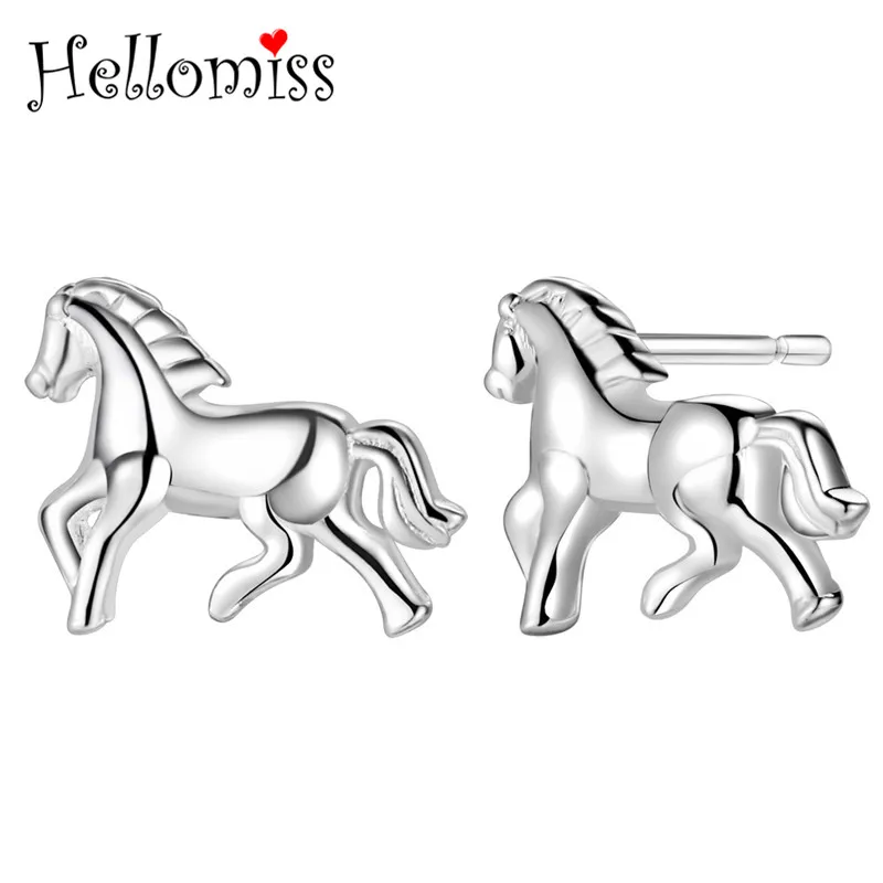 

Silver 925 Stud Earrings for Women Animal Horse Earring Fashion Brand Jewelry Piercing Ear Cartilage Earring Brincos Feminina
