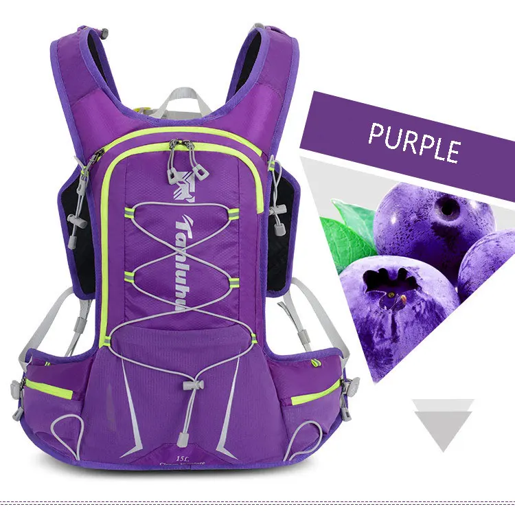 Outdoor 2L Water Bag Mountaineering Riding Bag Running Backpack Male Cross Country Riding Shoulder Bag Water Bladder Container - Цвет: Purple