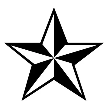 

10cm*9.5cm Nautical Barn Star Cartoon Vinyl Fashion Stickers Decals Car Accessories Black/Silver S3-4872