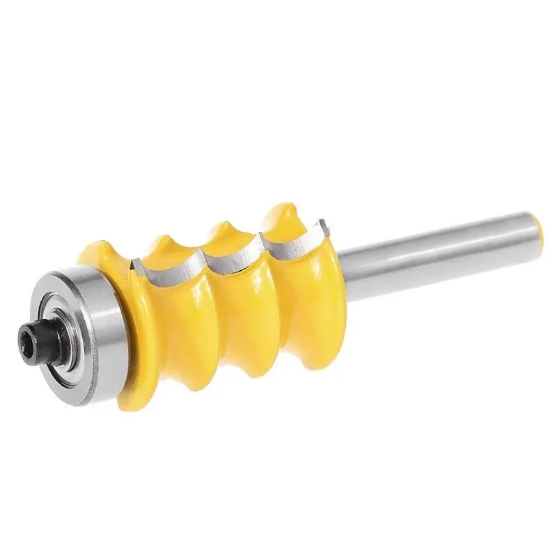 DWZ 1/4" Shank Large Triple Bead Column/Face Molding Router Bit For Woodworking