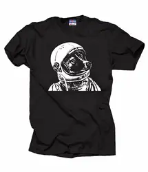 2019 новые с круглым вырезом модные повседневные мужские футболки космическая собака Лайка футболка Веселая собака астронавт футболка