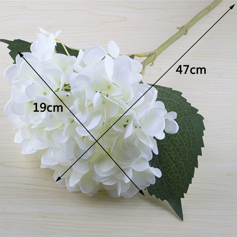 6 вилка/Brouquet искусственная Гортензия цветок один Свадебная Гортензия искусственный цветок из шелка цветочные арки Рождественский Декор