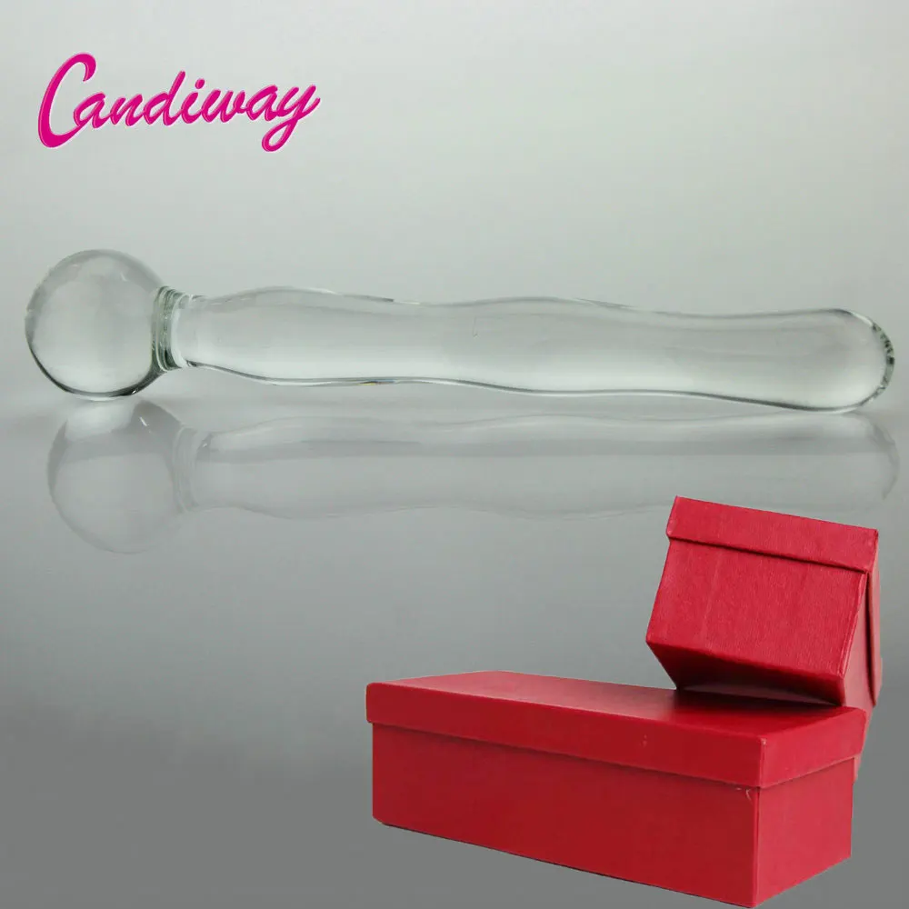 Хрустальный фаллоимитатор CandiWay из прозрачного стекла pyrex due dong Анальная пробка