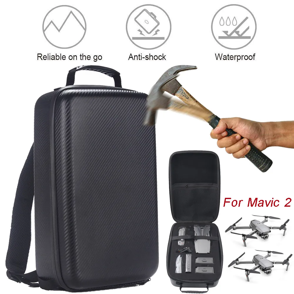Portable Drone Carrying Case Hard Waterproof Anti-Shock Storage Backpack Bag For DJI Mavic 2 20J Drop Shipping Portable Drone Carrying Case Hard Waterproof Anti-Shock Storage Backpack Bag For DJI Mavic 2 20J Drop Shipping