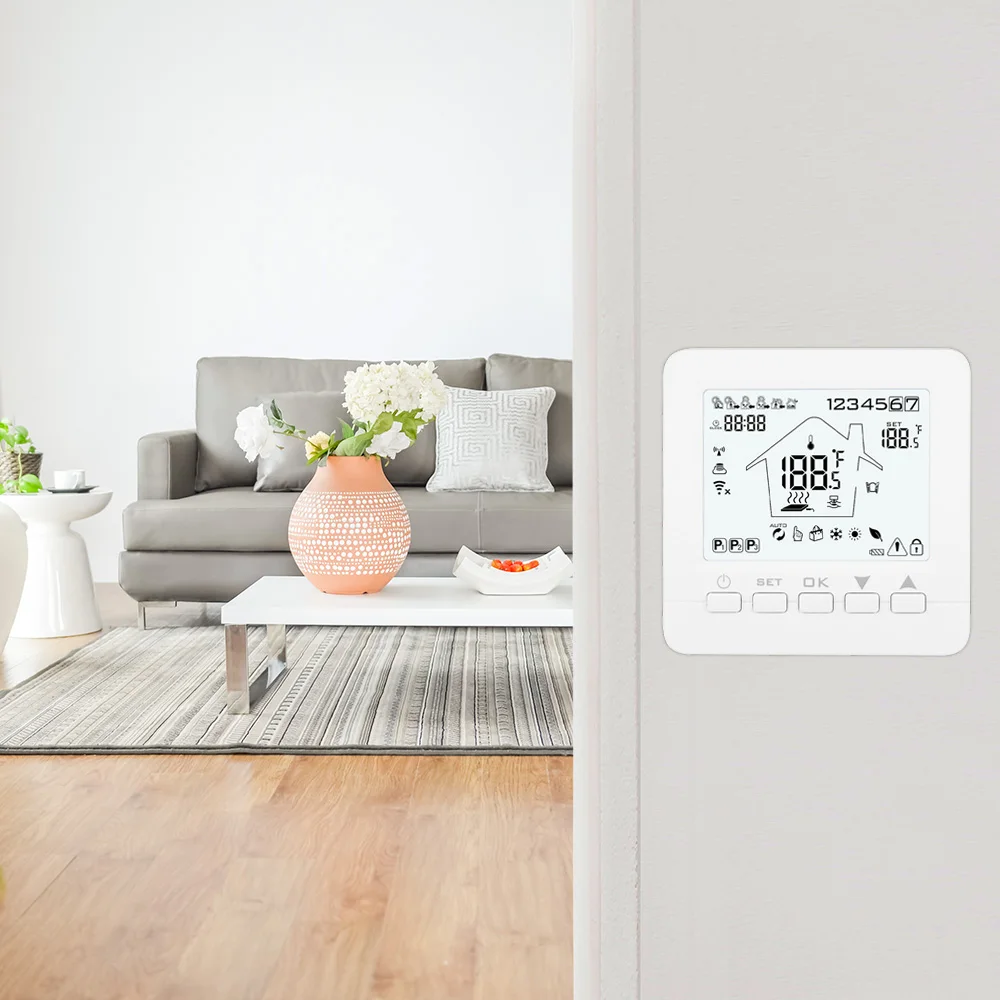 Wi-Fi термостат приложение управление ЖК Программируемый напольный нагрев регулятор температуры для умного дома приложение голоса