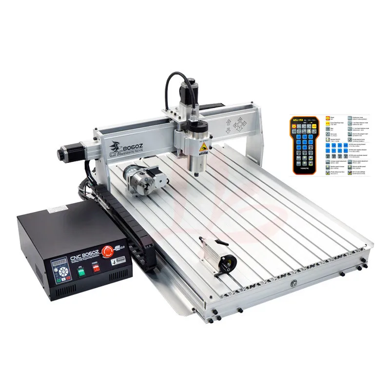 CNC router 8060Z 1.5KW USB 4 axis CNC engraver drilling and milling machine free tax to RU
CNC router 8060Z 1.5KW USB 4 axis CNC engraver drilling and milling machine free tax to RU