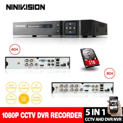 NINIVISION 1080 P AHD-H Гибридный 8-канальный AHD DVR Регистраторы 5 в 1 Hybrid DVR 8Ch AHD DVR 1080 P /960 P/720 P Поддержка 2.0MP AHD Камера