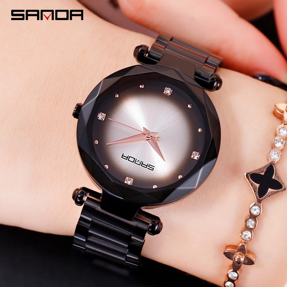 

SANDA Top Brand Luxury Women's Watches Women Fashion Quartz Wristwatches Ladies Stainless Steel Watch Female Clock relojes mujer