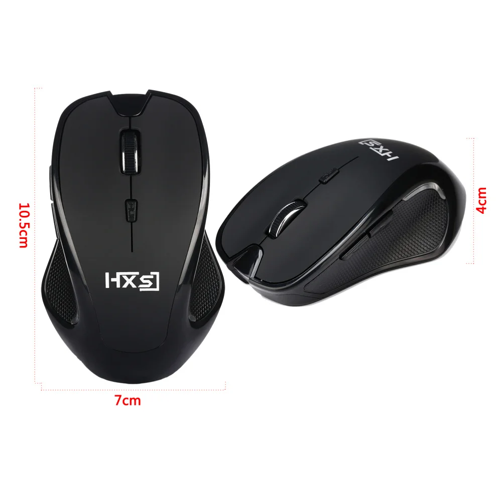 Hxsj Новый 2 4G usb ресивер беспроводной мыши Мышка оптическая мышка игровая мышь для