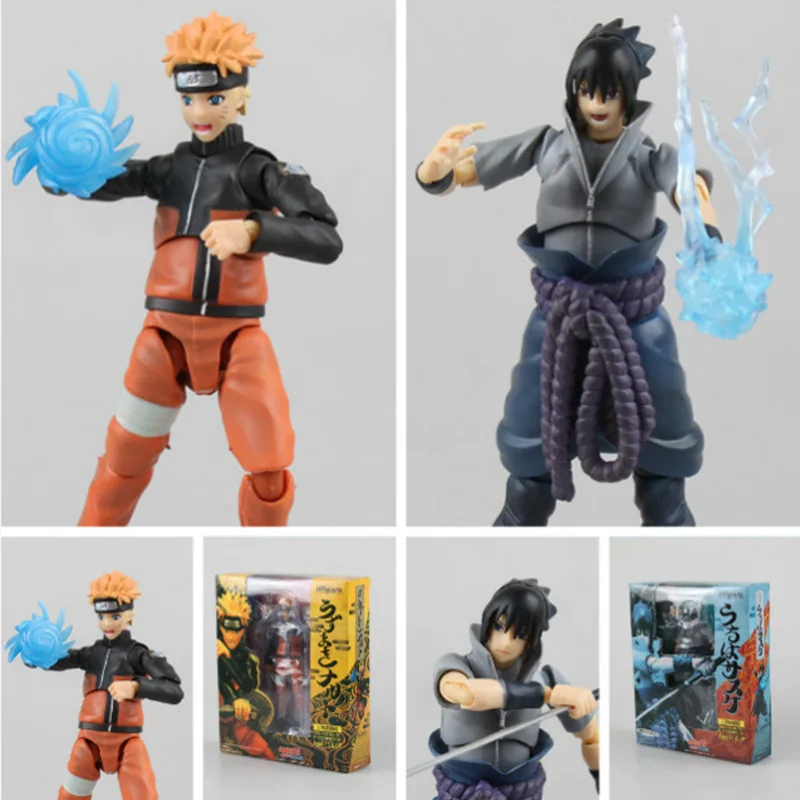 15cm Naruto movable Uchiha Sasuke Uzumaki PVC Action Figures toys Anime figure Toys For Kids children Christmas gifts | Игрушки и хобби