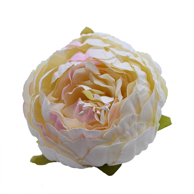 1pc 8cm Big Artificial Peony Flower Heads DIY Silk Flower Head for Wedding Home Party Decoration Flowers Fake Flower - Цвет: FH01