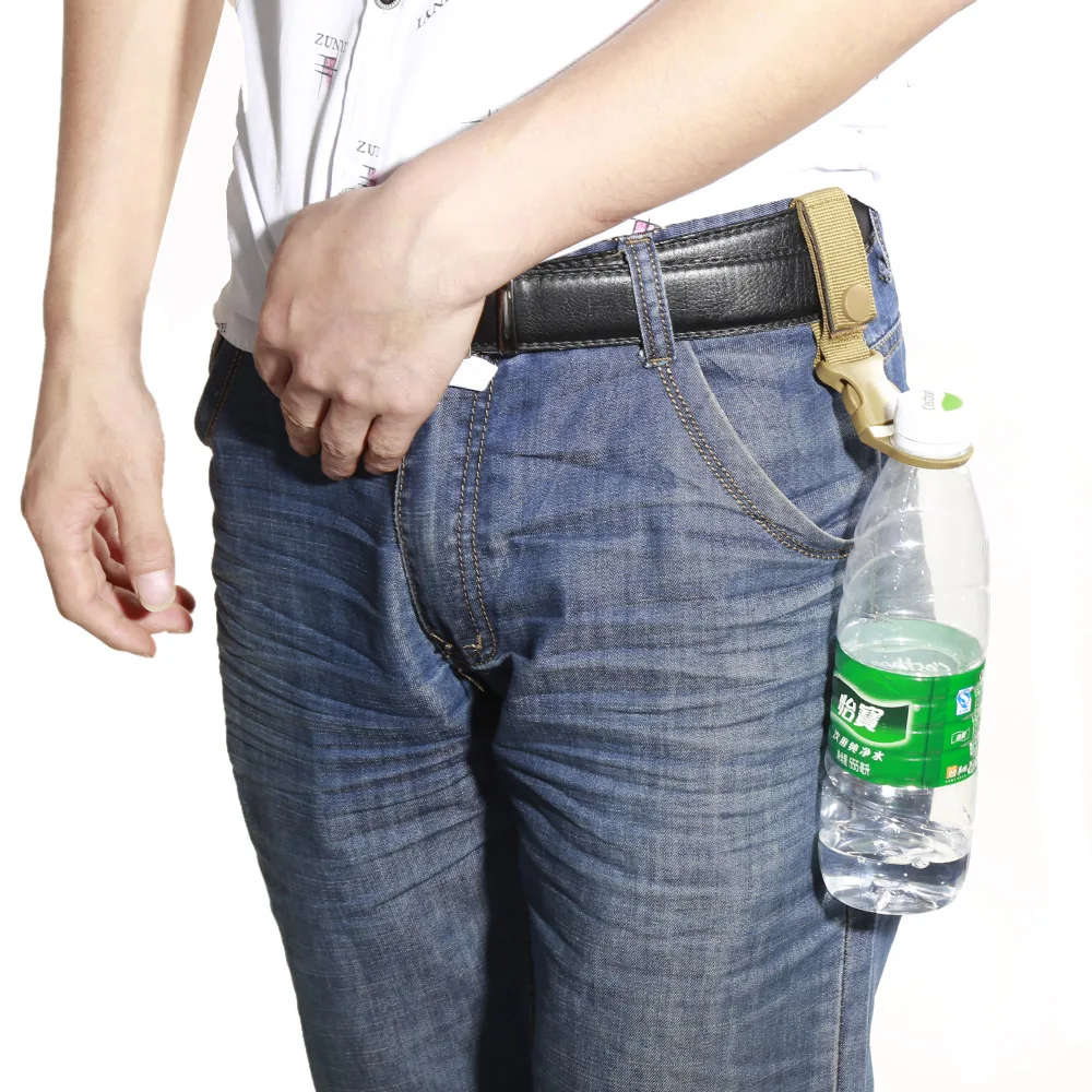 

1PC Plastic EDC Clip Carabiner Snap Cycling Hiking Camping Water Bottle Holder Hook Water Bottle Clip Key Chain Convenient