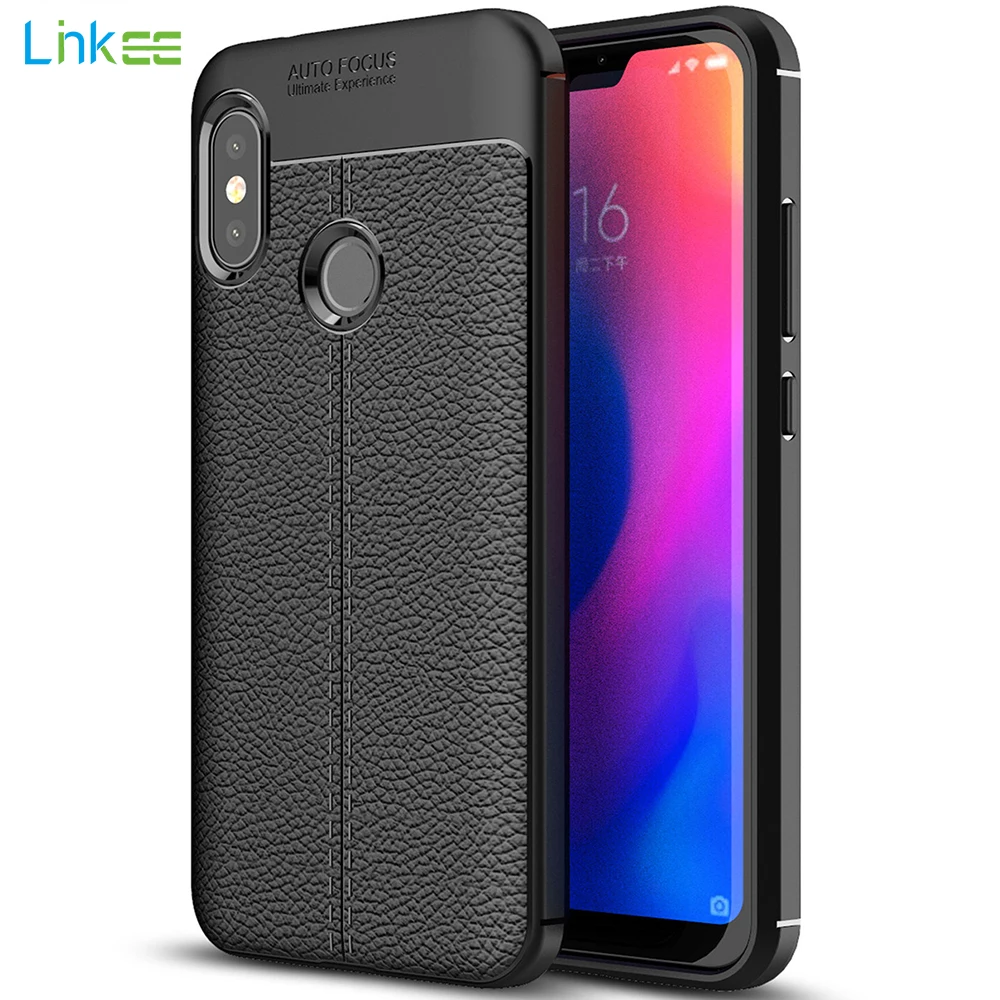 For Xiaomi Mi A2 Lite Case Silicone Shockproof Cover Luxury PU Leather ...