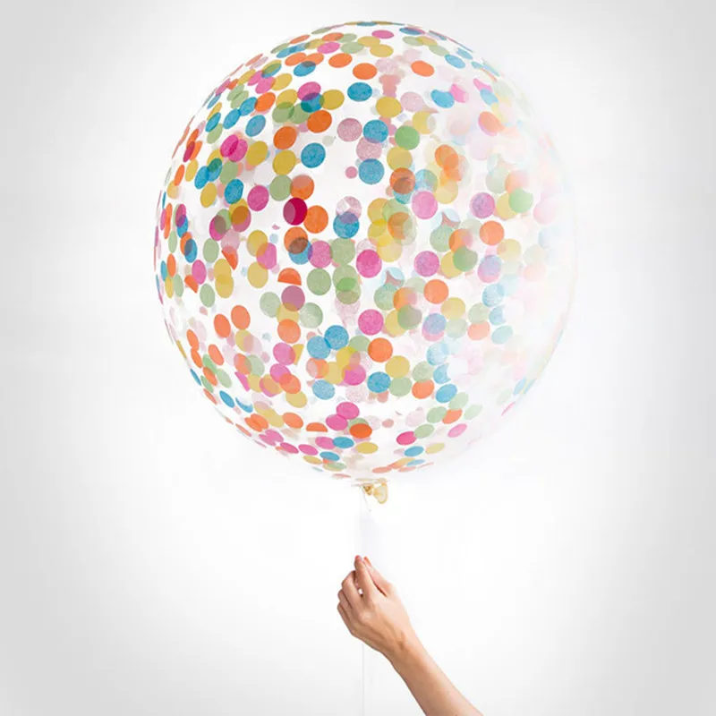 

2pcs 18 inch confetti balloon wedding decoration clear letax balloons birthday party decorations kids party supplies