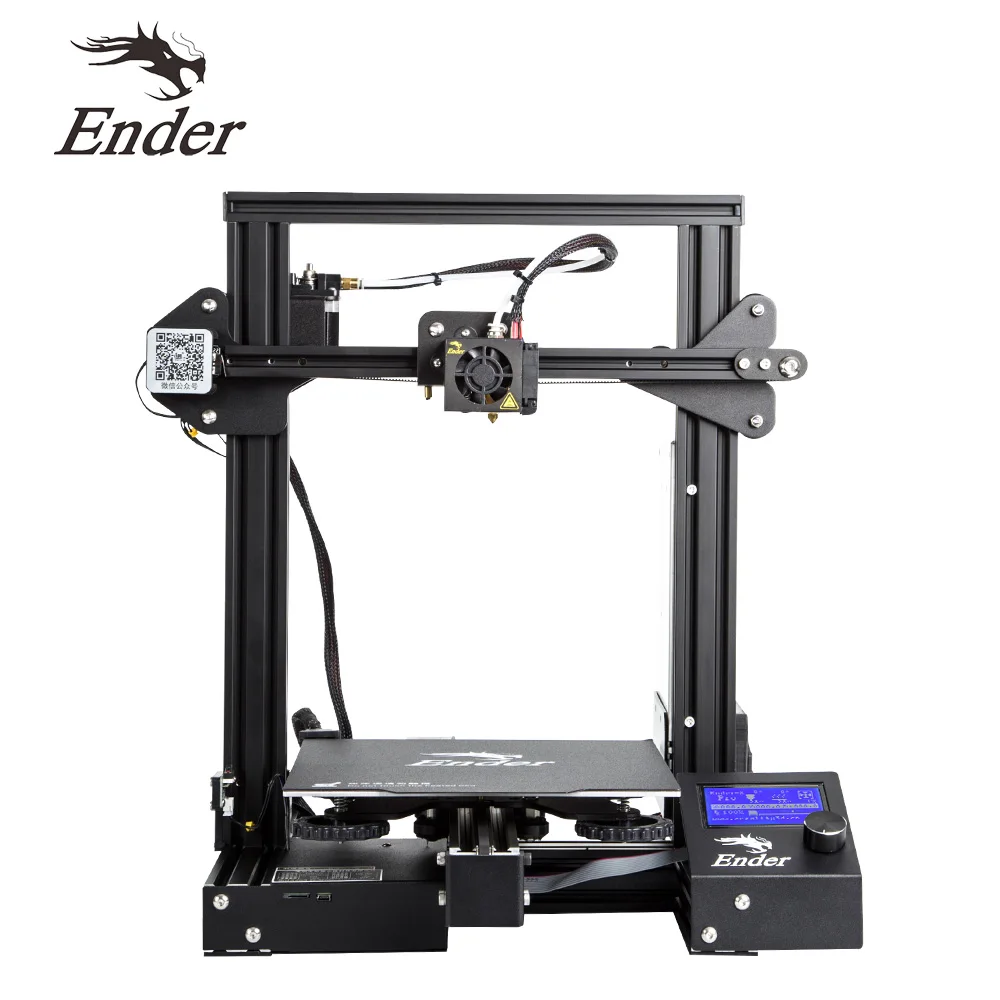 Creality 3D обновленный принтер Ender-3/Ender-3 Pro/Ender-3X v-слот большой размер подарочные насадки+ нагревательный блок силиконовый рукав+ PLA