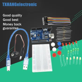 

For arduino Starter Kit Uno R3 Development Board / Resistor /LED / Jumper Wires / Breadboard resistor Kit with Retail Box