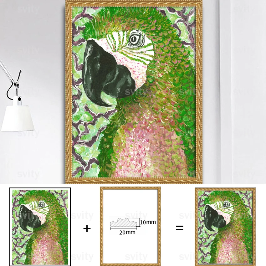 

Colorful eagle cartoon Self-adhesive Wall Painting Home Decoration painting Waterproof Animal Poster for Baby Kids Room TZ074