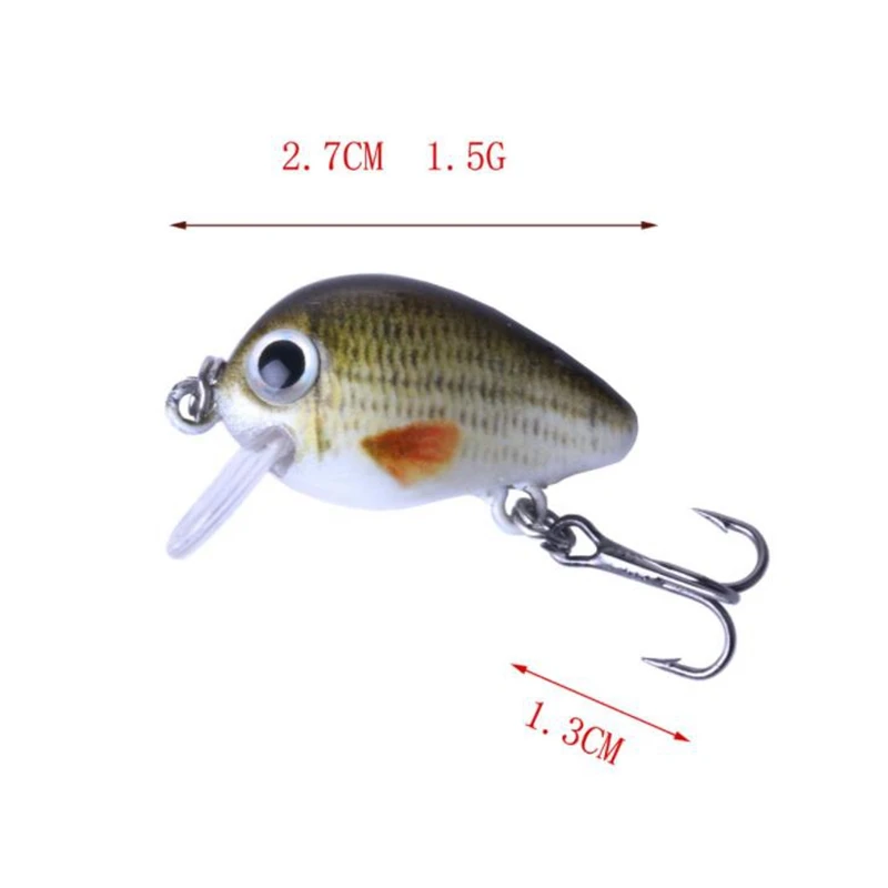 5pcs/Box Minnow Fishing Lure Mixed Colors Mini Crankbait ABS Hard Bait 10# Hook Fake Bait  Wobblers Bass  Fishing Accessories