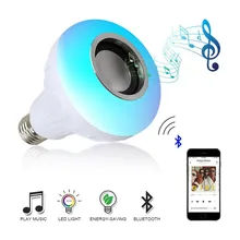 Smart E27 RGB Bluetooth Speaker LED Bulb Light 12W Music Playing Dimmable Wireless Led Lamp with 24 Keys Remote Control#10