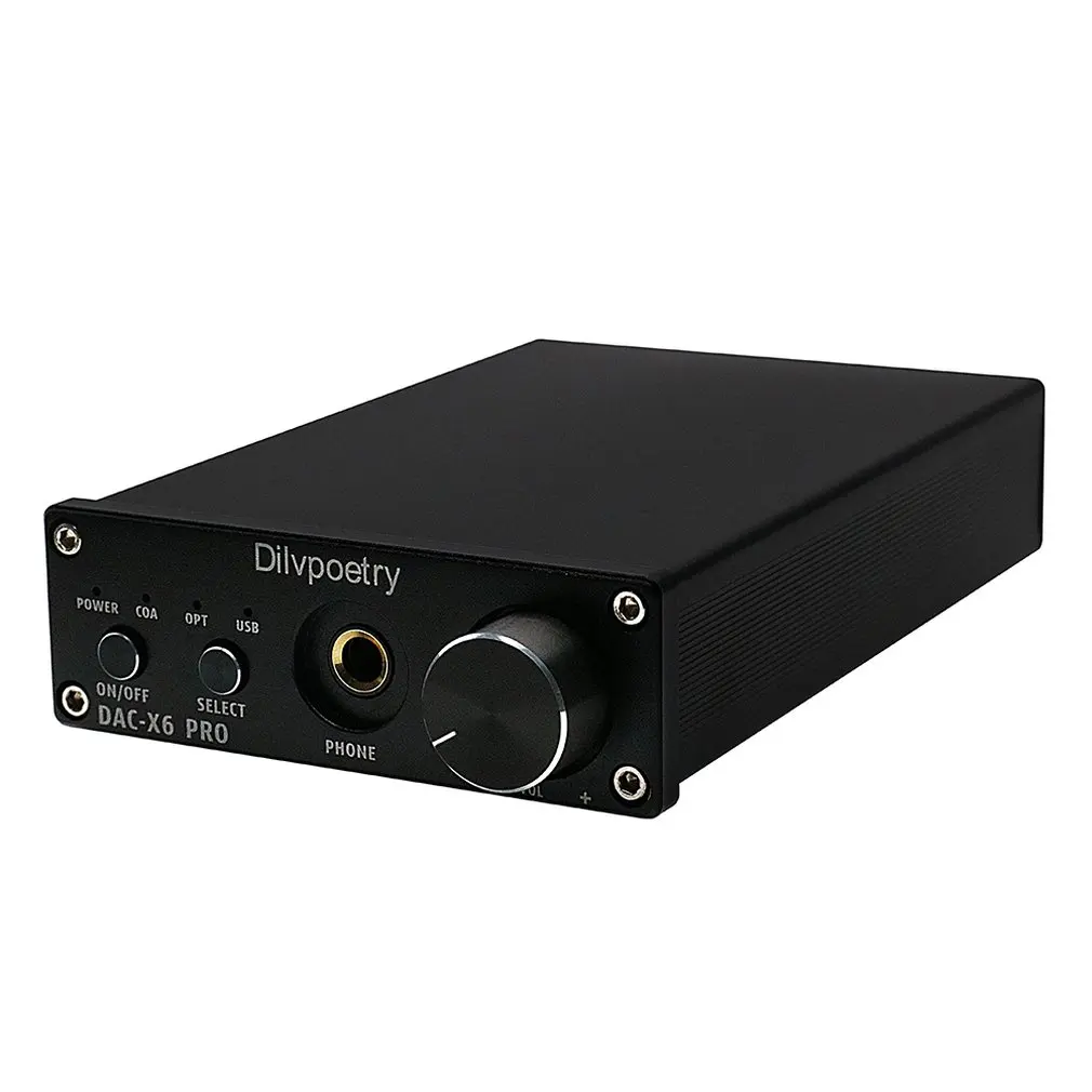 Dilvpoetry X6 Pro DAC декодер HiFi усилитель для наушников декодер 24 бит/192 кГц коаксиальный/оптический/USB стерео аудио декодер EU Plug