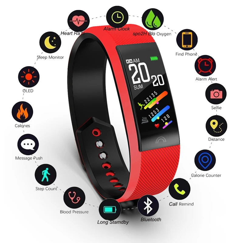 

BANGWEI Smart Watch Women 2019 Waterproof Heart Rate Monitoring Bluetooth For Android IOS Fitness Bracelet Smartwatch