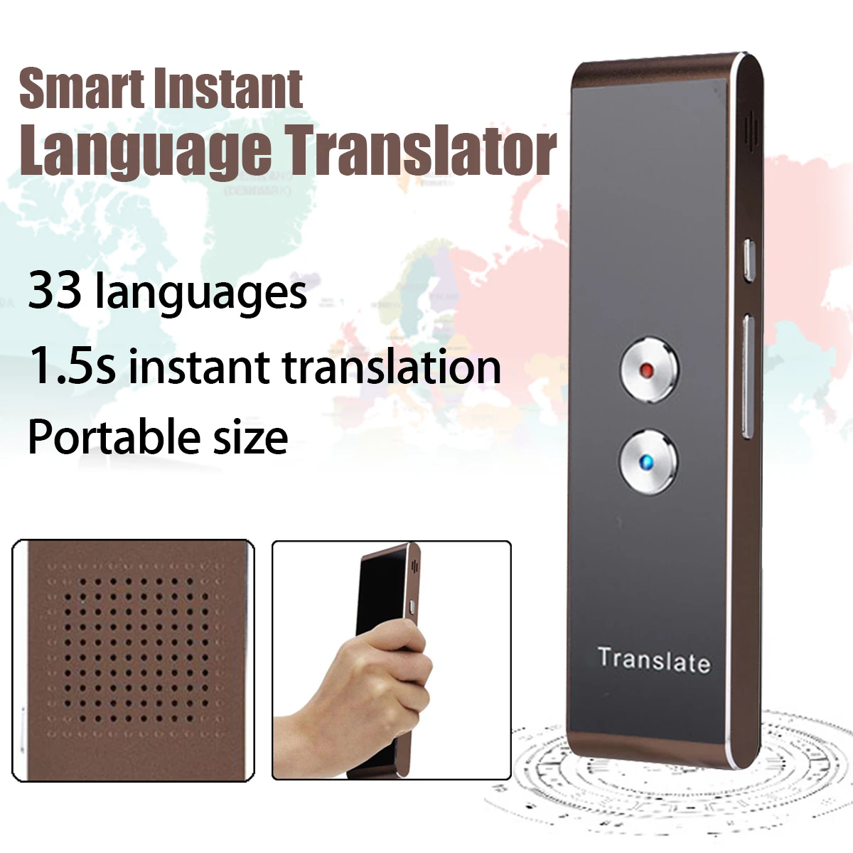 Portable Two Way Smart Language Translator Voice Traductor Simultaneo ...