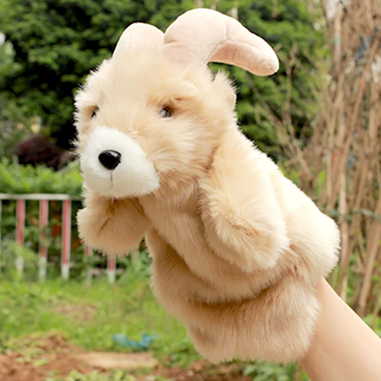 27cm Plush hand puppet toys large animal shaped plush toy goat plush