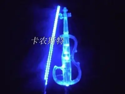 

Crystal Acrylic Violin Blue Led Electronic Violin Electro-acoustic Violin 4/4