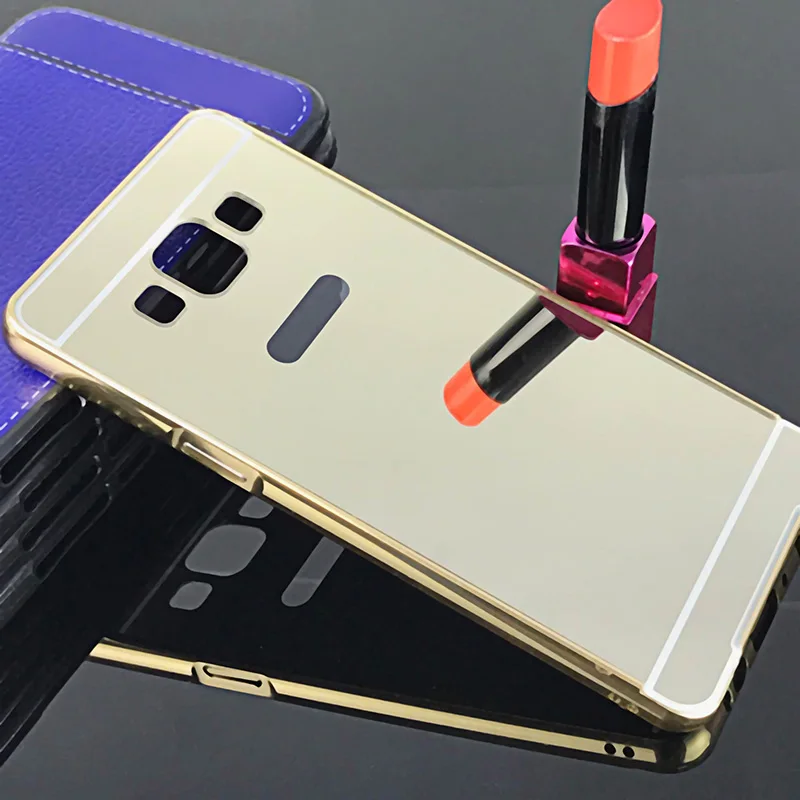 

Gold Metal Frame Mirror Acrylic Phone Case For Samsung A5 2015 A500F Case Cover funda For Samsung A5 2016 A510 A5 2017 A520 Capa