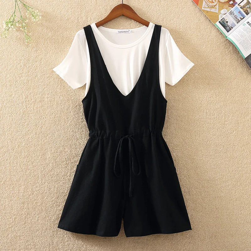 2019 Summer Women Pink Sling Lace Playsuits Female Solid High Waist Jumpsuit Korean Plain Thin Wide Leg Shorts Two-piece Suit 2019 Summer Women Pink Sling Lace Playsuits Female Solid High Waist Jumpsuit Korean Plain Thin Wide Leg Shorts Two-piece Suit