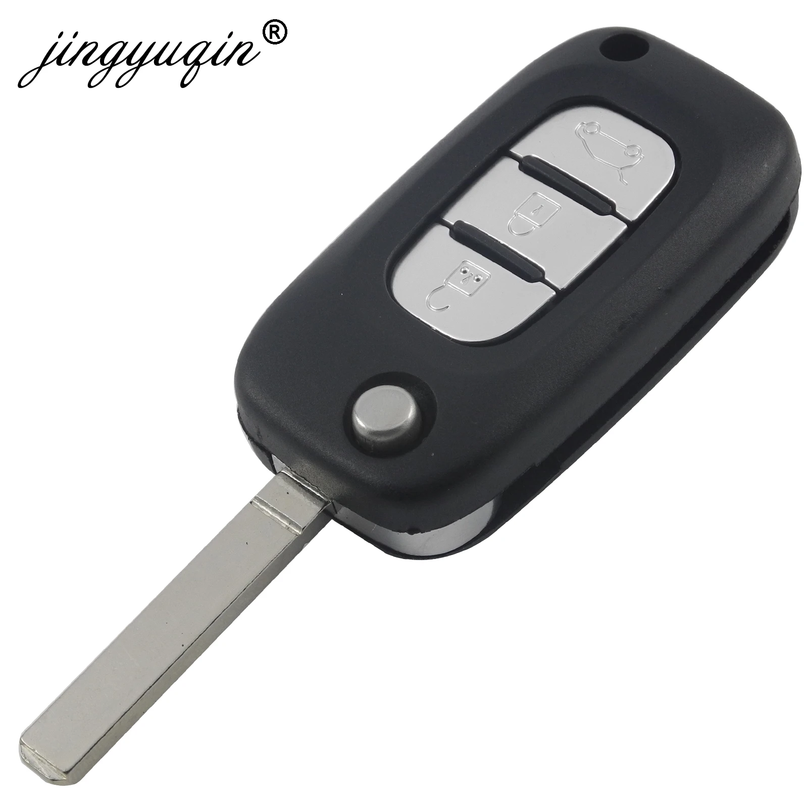 Чехол для ключей jingyuqin 10X 2/3 с кнопкой дистанционного управления Renault Fluence Clio Megane