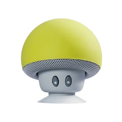 Прекрасный мини беспроводной bluetooth держатель телефона soporte динамик mp3 плеер музыкальный приемник милый гриб стенд разъем для телефонов - Цвет: Цвет: желтый