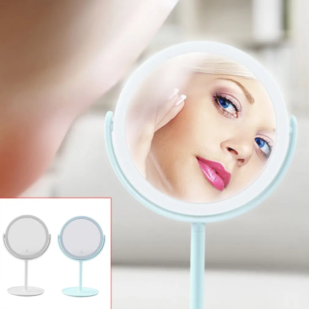 

Magnifying Mirror LED Makeup Vanity Round Mirror Double-Sided Lighted Mirrors for Bathroom Bedroom USB Type