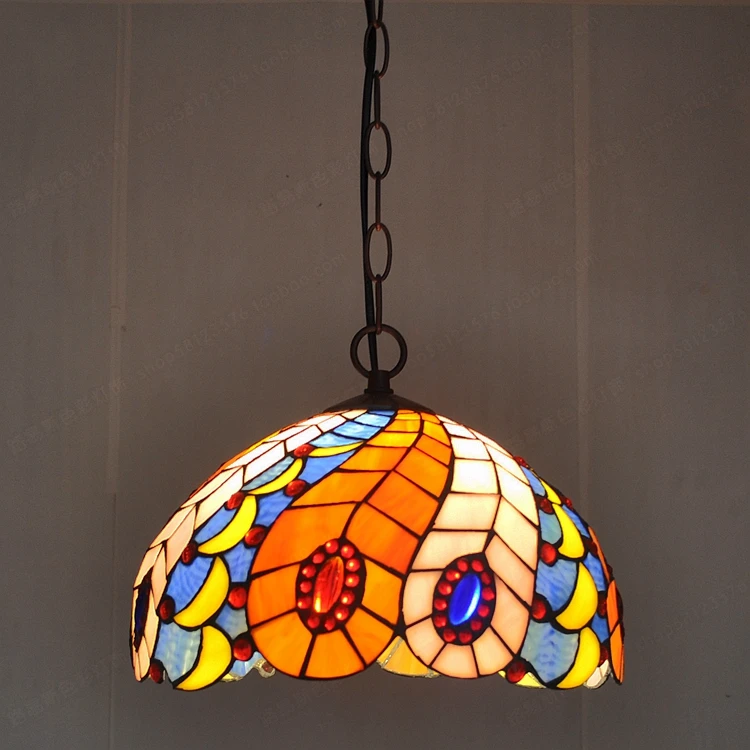 

12 "peacock tail droplight tiffany lamps and lighting the study of table lights to restore ancient ways art quality goods
