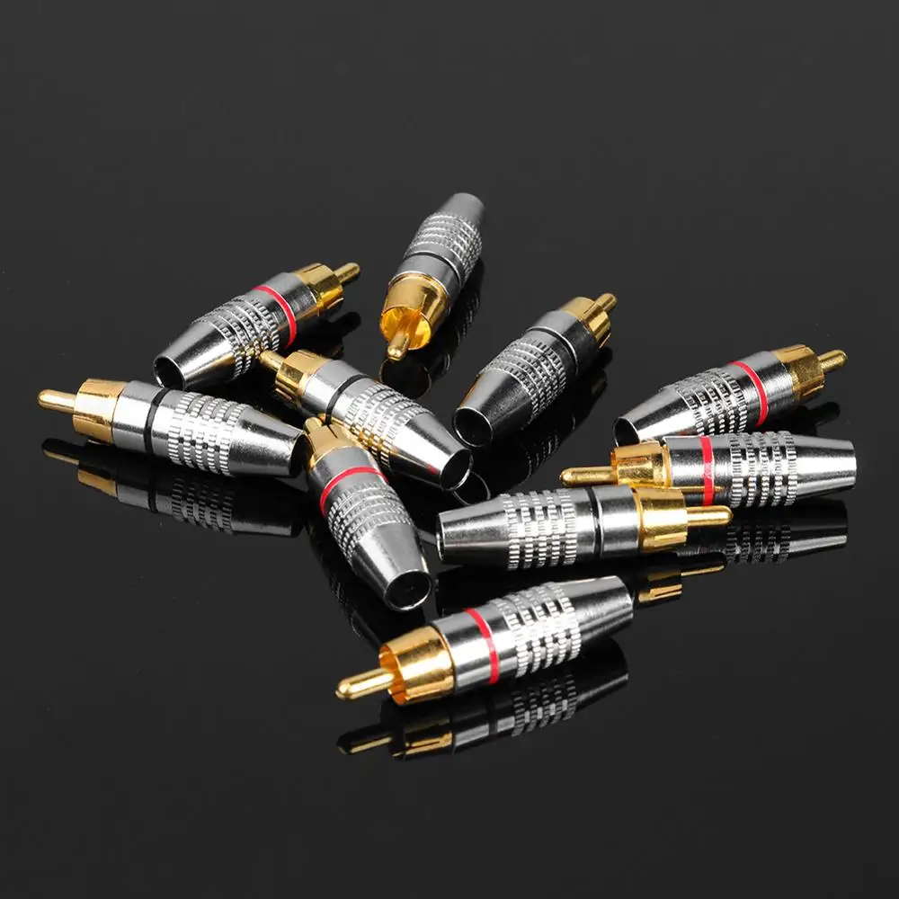 Паяльный разъем RCA 10 шт. аудио и видеоразъем сделай сам кабель для колонок