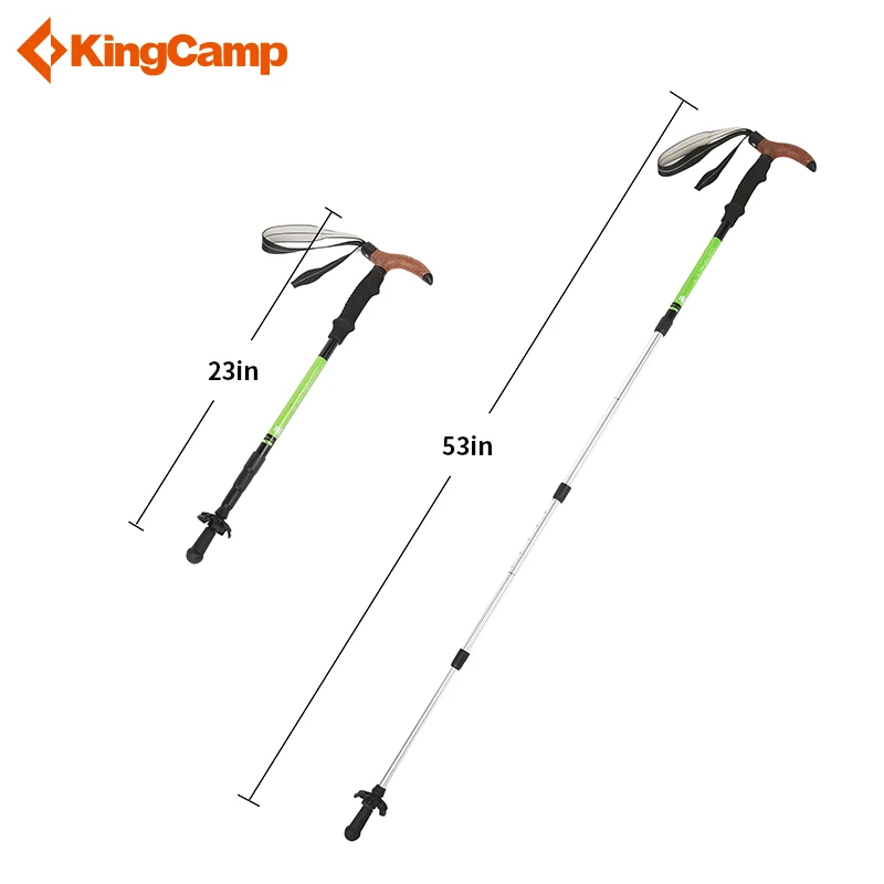 KingCamp 2 шт./лот походные палочки для горных походов анти-шок палка треккинговые походные алюминиевые сверхлегкие телескопические трости