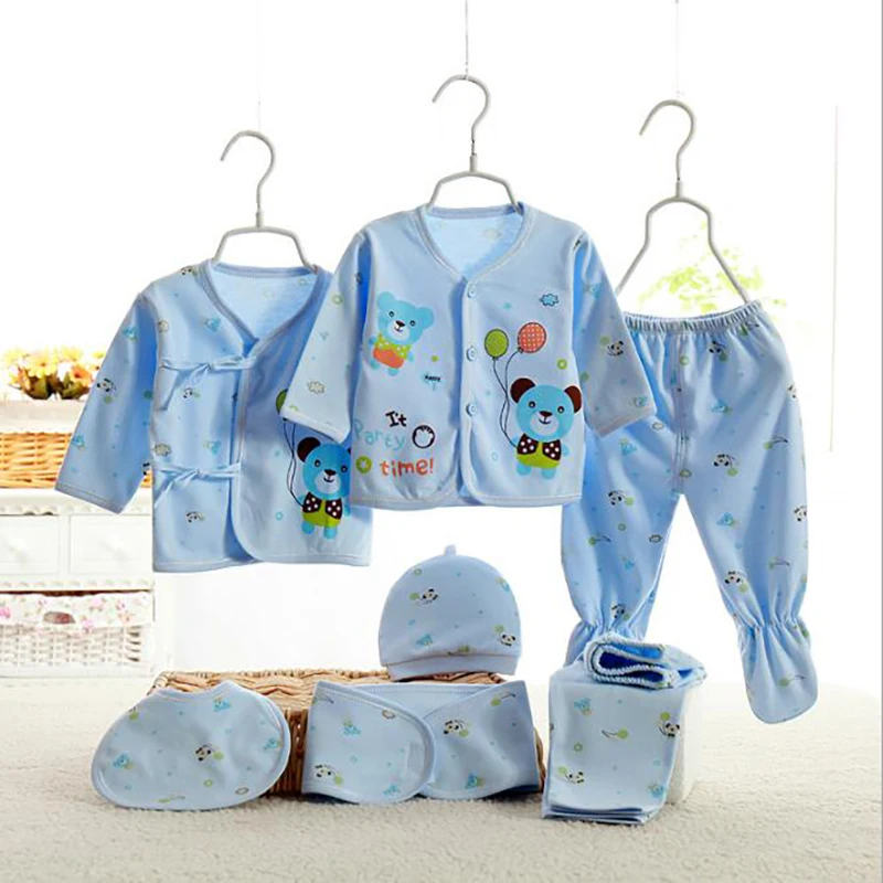 Newborn cotton suits 7pcs/set clothes newborn baby Printing cartoon toddler set suit 0-3 months underwear CJM007