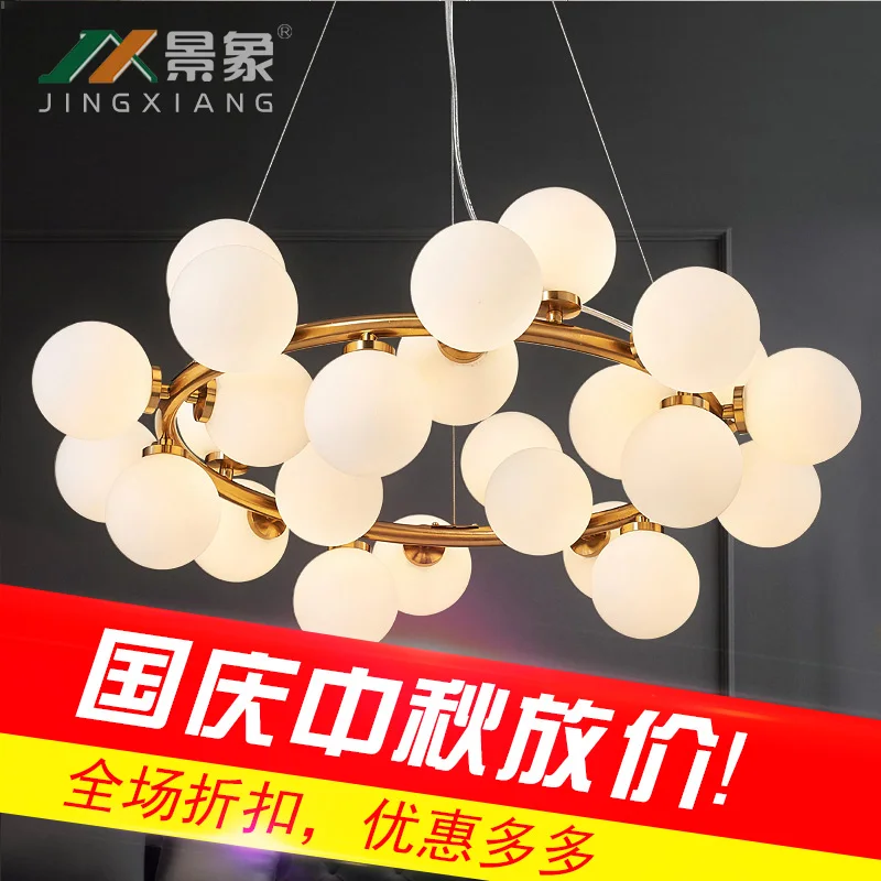American style minimalist, modern living room lights, restaurants, chandeliers, cafes, LED personalized creative, DNA shopping m