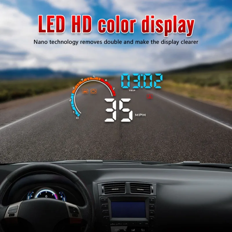  Universal Auto HUB OBD2/GPS Head Up Display Auto Geschwindigkeit Projektor Fahrzeug Windschutzschei