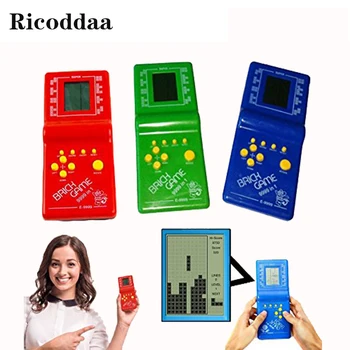 

Childhood Classic Retro Tetris Handheld Game Player 2.7'' LCD Electronic Game Toys Pocket Game Console Riddle Educational Toy