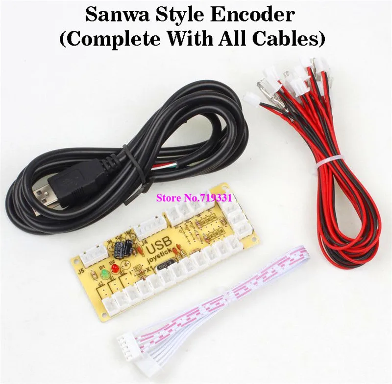 

Zero Delay USB Encoder For PC Raspberry Retro Pie Sanwa or Happs Cables Encoder