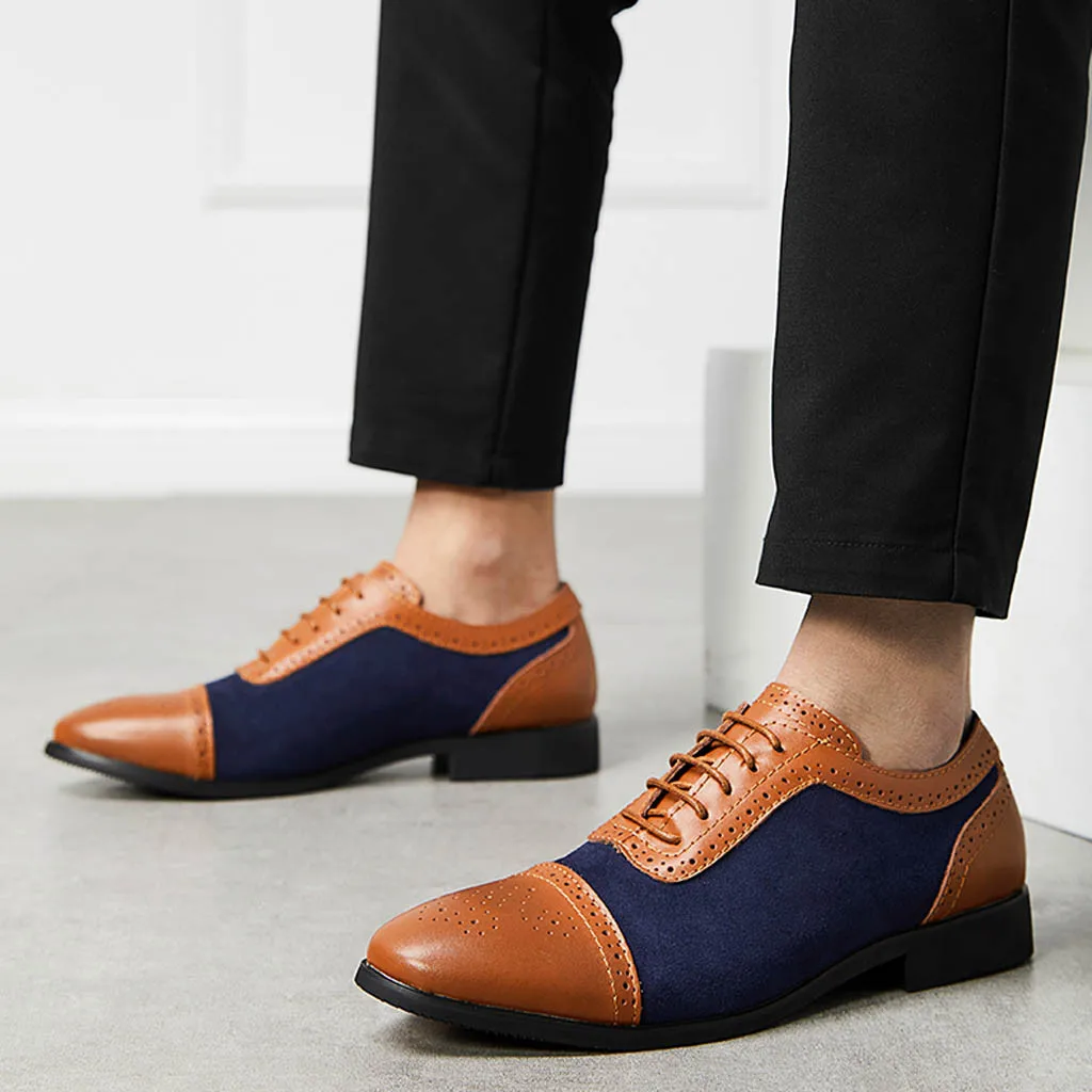 

YOUYEDIAN Casual Large Size single shoes for men British Style Business Men's Shoes lace-up mixed colors work shoes men chanclas
