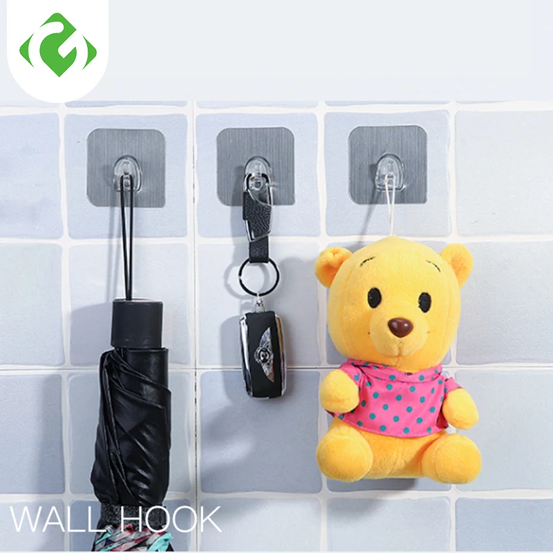 

3PCS Waterproof Hook Wall Mounted Type Hook Use Bathroom and KitchenMulti-Purpose Hooks Bearing 5KG hook up secure Storage tool