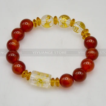 

feng shui Crystal red agate Three Chinese Zodiac Bracelet Wealth & Good Luck bead Gemstone lucky mascot Bracelet Good Quality