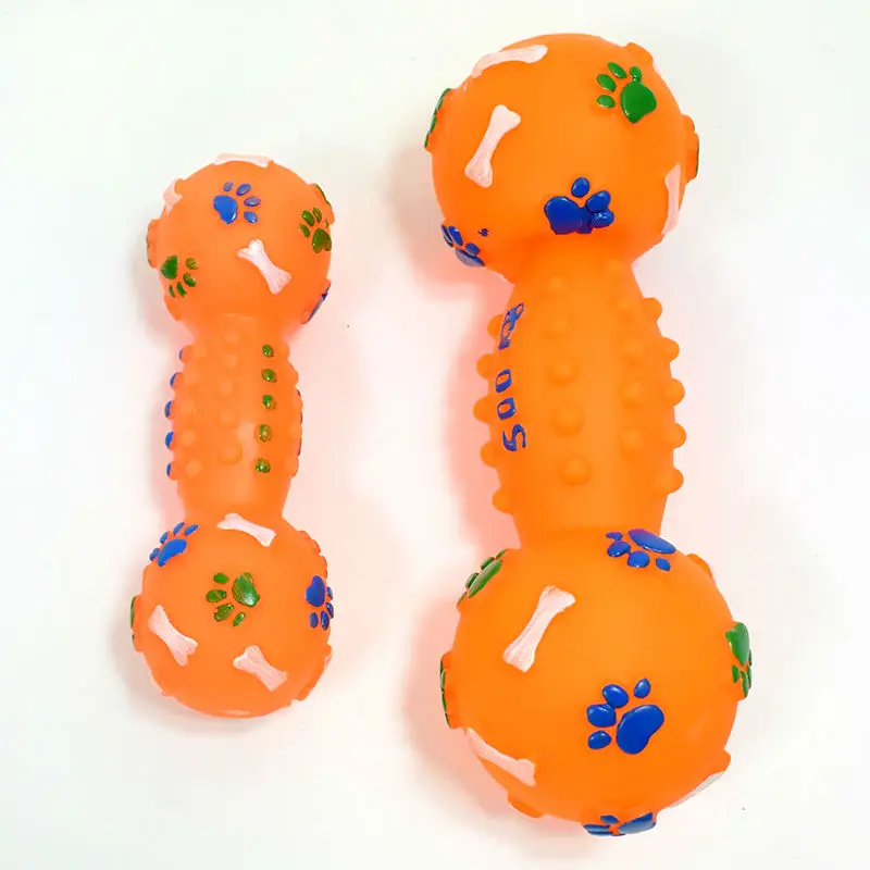 New Durable Safe Funny Squeak Dog Toys Pet Sound Toys Paw Print Small