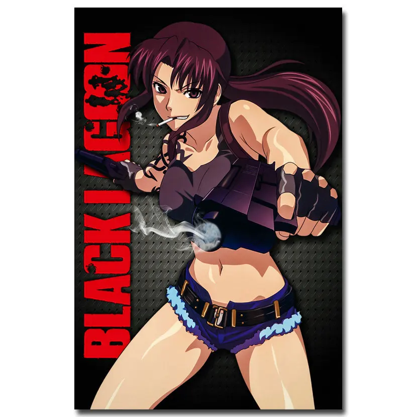 NICOLESHENTING Black Lagoon Revy художественный шелковый аниме-плакат огромный 12x18 48x32 дюймов Настенная картина домашний декор для гостиной - Цвет: Picture 4