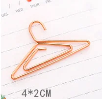 Hanger 2 шт. Сладкая Роза металлические золотистые закладки зажим милые Мультяшные закладки зажим для бумаги для учителя школы офиса - Цвет: Hanger