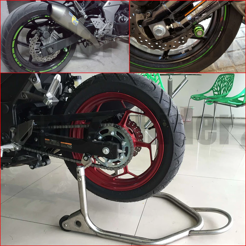 M10 зеленый ЧПУ маятник Слайдеры Катушки для KAWASAKI NINJA 250R 88-14, NINJA 300 13-15, ниндзя 400R 10-12, ниндзя 650R 06-15 Z250 13-15