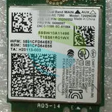 Двухдиапазонный Беспроводной постоянного/переменного 7260 7260NGW 7260AC 04W3806 04W6059 04W3844 NGFF BT4.0+ 867 м Wlan Card беспроводная сетевая карта для стационарного персонального IBM T440 T440S X240S